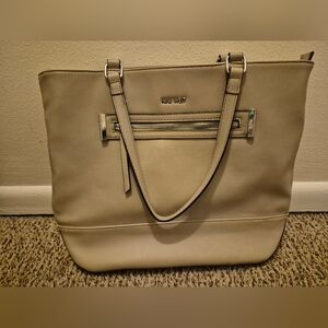 Nine West Beige Purse with Silver Accents